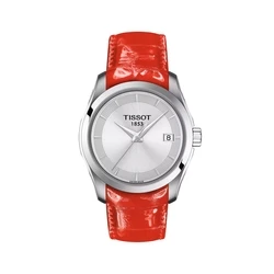 Γυναικείο Ρολόι Tissot T035210160310 (32mm) Δερμάτινο Λουράκι Κόκκινο