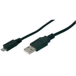 Καλώδιo USB DIGITUS AK-300110-018-S 1.8 m 2.0 A Micro-B Black