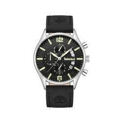 Ανδρικό Ρολόι Timberland Tdwgc9001201 (43 mm) Δερμάτινο Λουράκι Μαύρο