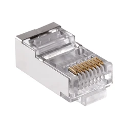 Default TEL RJ45 8P8C CAT6e Pass Through Shielded Connector