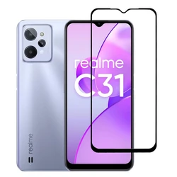 Screen Protector Powertech Tempered Glass 5D TGC-0580, Realme C31, full glue, μαύρο