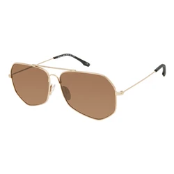 Prive Revaux Unisex Γυαλιά Ηλίου με Χρυσό Σκελετό και Καφέ Φακό