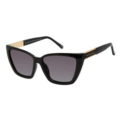 PRIVÉ REVAUX Women's Sunglasses THE PALMERA S 80 (55/15/140) Black Frame, Grey Gradient Polarized Lenses
