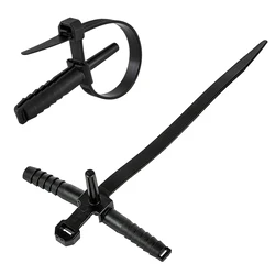 POWERTECH Δεματικά Καλωδίων με Ούπα TIES-084, 7x150mm, Μαύρα, 100τμχ