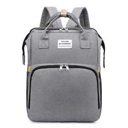 Τσάντα Πλάτης & Παιδικό Κρεβατάκι Tmv-0055, Αδιάβροχη, Γκρι