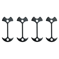 Πάσαλλοι Powertech σκηνής για ξύλινο δάπεδο TOOL-0071, μαύρο, 4τμχ