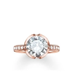 Γυναικείο Δαχτυλίδι Thomas Sabo 2037-416-1454 (54) από Ασήμι Pink Gold