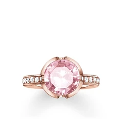 Γυναικείο Δαχτυλίδι Thomas Sabo 2037-633-9-54 (54) από Ασήμι Rose Gold, Pink