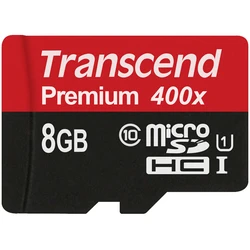 Κάρτα Μνήμης microSDHC Transcend 8GB Class 10 UHS-I 400X