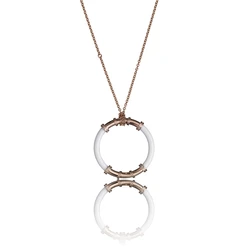 Γυναικείο Κολιέ Time Force Ts5136Cr (45cm) από Ατσάλι Pink, White