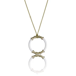 Γυναικείο Κολιέ Time Force Ts5136Cy από Ατσάλι Dorad / Blan