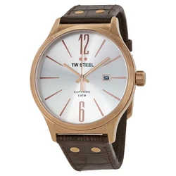 Ανδρικό Ρολόι Tw Steel Tw1304 (41mm) Δερμάτινο Λουράκι Καφέ