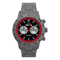Timex Ανδρικό Αναλογικό Ρολόι 44mm Ατσάλινο Γκρι Μπρασελέ TW2Y02000