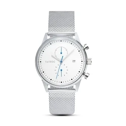 Ανδρικό Ρολόι Tayroc Txm089 (42mm) Μεταλλικό Μπρασελέ Ασημί