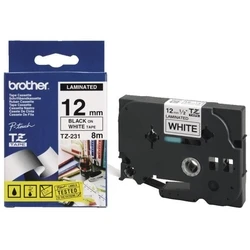 Default Brother P Touch Tape Black on White 12mm