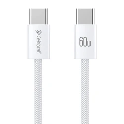 Καλώδιο Usb-C Celebrat U600 60w 480mbps 1m Λευκό
