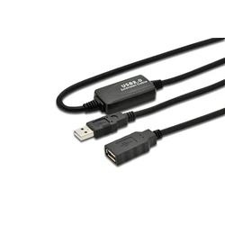 Καλώδιo USB Digitus DA-73100-1 10 m 2.0 A Black