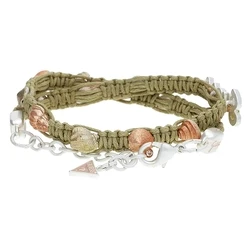 Γυναικείο Κολιέ Guess Ufn40906 (33-38cm) από Ατσάλι / Textile Gray And Pink