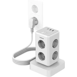 Tessan Smart Πολύπριζο 6 Θέσεων με Καλώδιο 2m TS-306TS-C