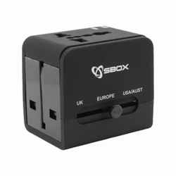 Αντάπτορας Πρίζας Sbox Universal Travel & USB CHARGER