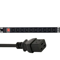 Πολύπριζο για Καμπίνες Rack Energenie (PDU), 10PCS C13 SOCKETS, 1U, 16A, C19 PLUG 2M