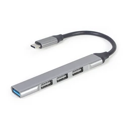 Usb Hub Gembird USB USB-C 4-PORT (USB 3.0x1 - USB 2.0x3 PORTS) SILVER