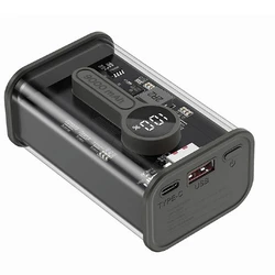 Power Bank Gembird Transparent QC3.0 QUICK Charging 9000MAH Black