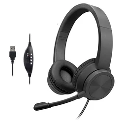 Multimedia Ακουστικά Lamtech USB STEREO with MIC NOISE CANCELLING Black