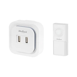 Ασύρματο Κουδούνι Rebel 230V (36 μελωδίες, 2 υποδοχές USB)