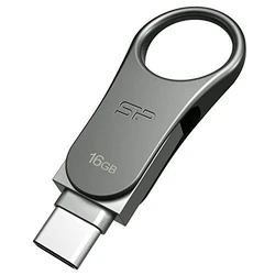 USB Flash 16GB Silicon Power C80 Silver Type-C Ready USB 3.0