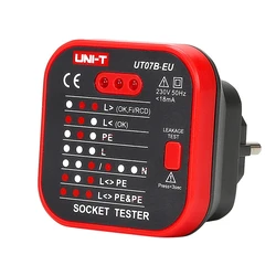 Tester Πρίζας Uni-T Ut07B-Eu, 230V, 50Hz