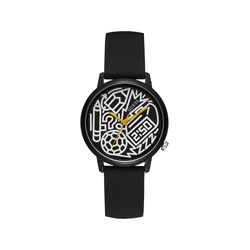 Γυναικείο Ρολόι Guess V0023M8 (38 mm) Καουτσούκ Λουράκι Μαύρο