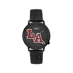 Ανδρικό Ρολόι Guess V1011M2 (42mm) Υφασμάτινο Λουράκι Μαύρο