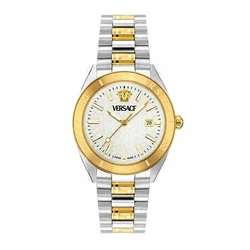 Versace V-dome Ανδρικό Ρολόι 42mm Μπαταρίας με Ασημί Ατσάλινο Μπρασελέ VE8E00424