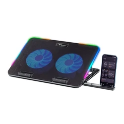 Βάση Laptop Alcatroz & Phone Cooling Stand 2 Fans Vendaval G2 Rgb Black