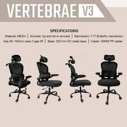 Καρέκλα Γραφείου Armaggeddon Full Mesh Vertebrae V3 Black