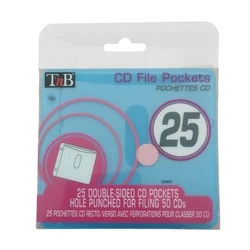Default Oem CD File Pockets 25 Double-Sided