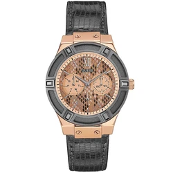 Γυναικείο Ρολόι Guess W0289L4 (39mm) Δερμάτινο Λουράκι Ασημί