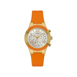 Γυναικείο Ρολόι Guess W0958L1 (44mm) Καουτσούκ Λουράκι Πορτοκαλί