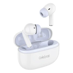 Celebrat W73 In-ear Bluetooth Handsfree Ακουστικά με Αντοχή στον Ιδρώτα και Θήκη Φόρτισης Λευκά
