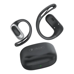 Celebrat W77 Open Ear Bluetooth Handsfree Ακουστικά με Θήκη Φόρτισης Μαύρα