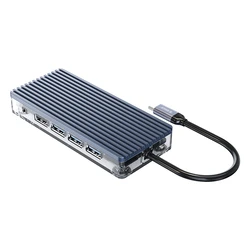 Docking Station Orico Wb-11P, 11 Θυρών, USB-C Σύνδεση, 100W Pd, 4K, Γκρι