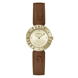 Γυναικείο Ρολόι Furla Ww00004002L2 (30mm) Δερμάτινο Λουράκι Καφέ