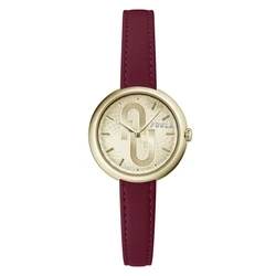 Γυναικείο Ρολόι Furla Ww00005002L2 (32mm) Δερμάτινο Λουράκι Κόκκινο