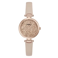 Γυναικείο Ρολόι Furla Ww00018008L3 (38mm) Δερμάτινο Λουράκι Ροζ