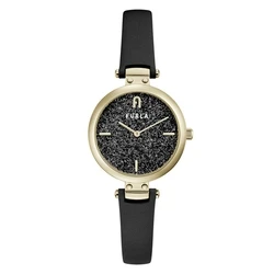 Γυναικείο Ρολόι Furla Ww00018009L2 (38mm) Δερμάτινο Λουράκι Μαύρο