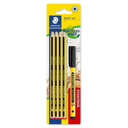 STAEDTLER Σετ Ξύλινα Μολύβια Noris 120-SBK8P2 HB 9τμχ (8 μολύβια + 1 στυλό μαύρο)