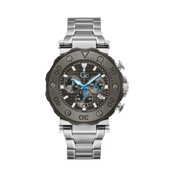Ανδρικό Ρολόι GC Y63002G5Mf (44,0mm) Μεταλλικό Μπρασελέ Ασημί