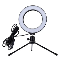 Ring Light LED ZD67B με μίνι τρίποδα, Φ 16cm, 12W
