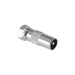 F (female) to RF (male) adapter — Metal